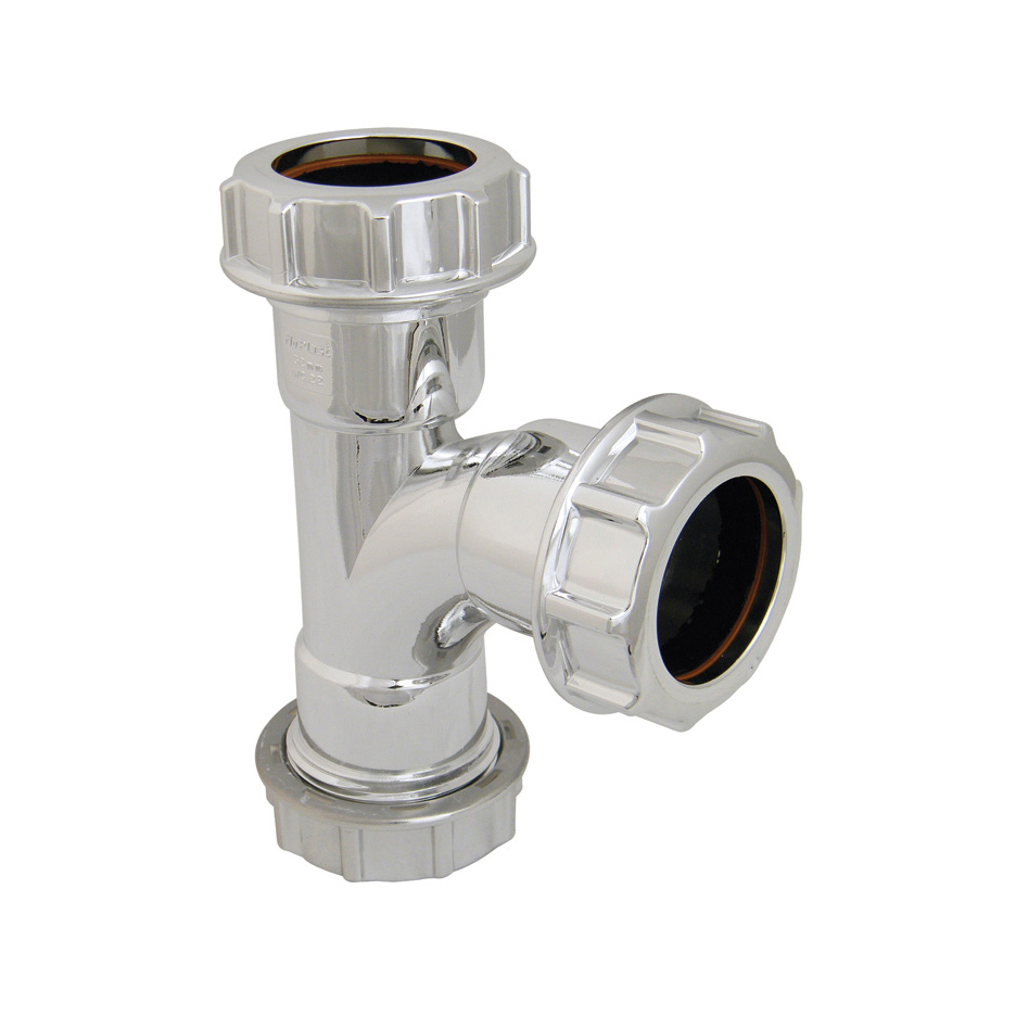 Floplast Unicompr Chrome 32mm Tee (CW22)