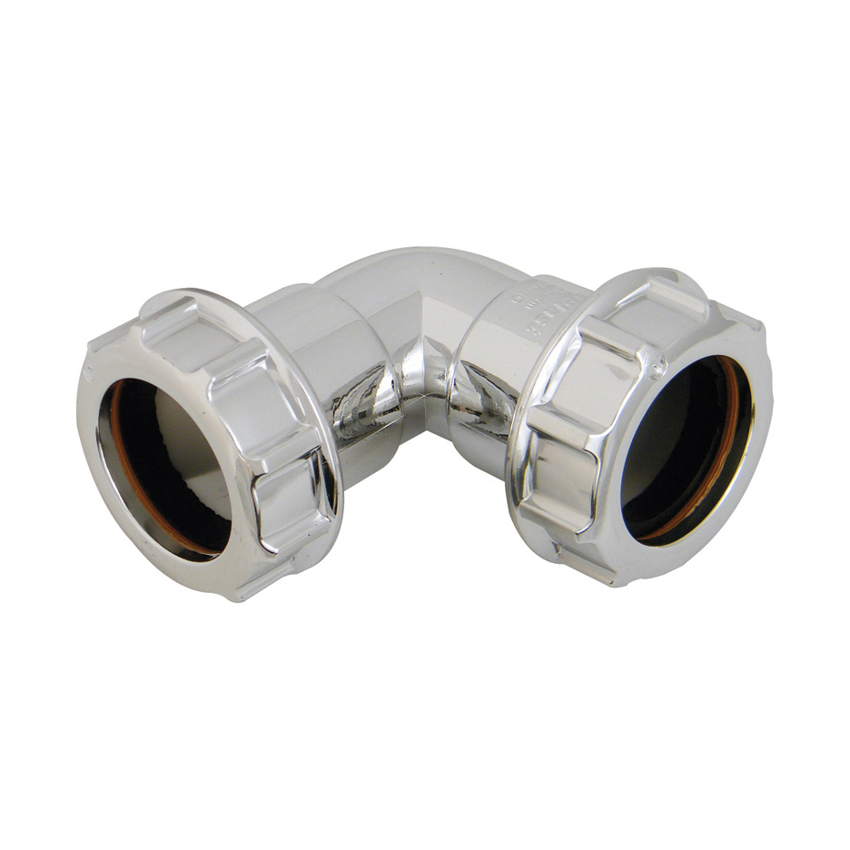 Floplast Universal 90 Degree Bend 32mm Chrome (CW10)