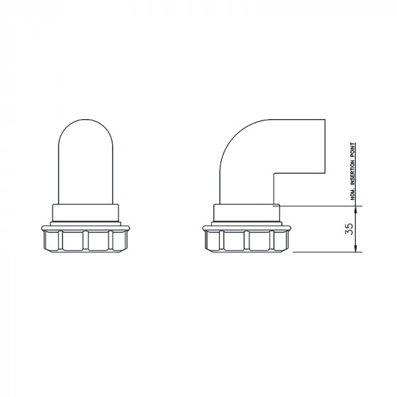 Floplast Universal 90 Degree Conversion Bend 40mm (WC27) image 2