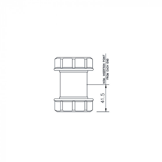 Floplast Universal Straight Connector 32mm (WC07) image 2