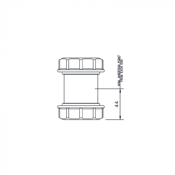 Floplast Universal Straight Connector 40mm (WC08) image 2