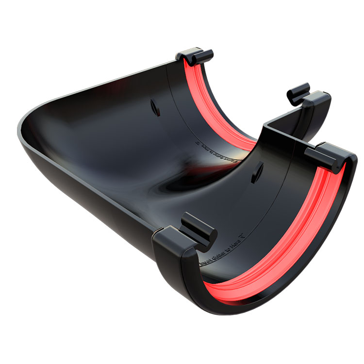 FreeFlow 112mm Half Round Gutter 90° Angle (FRR603BL)