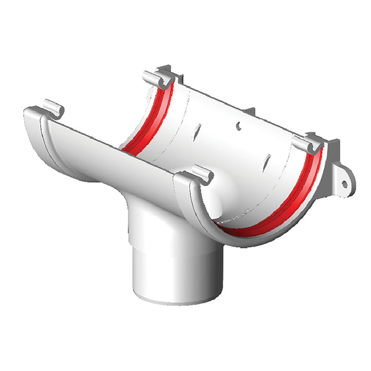 FreeFlow 112mm Half Round Gutter Running Outlet (FRR605)