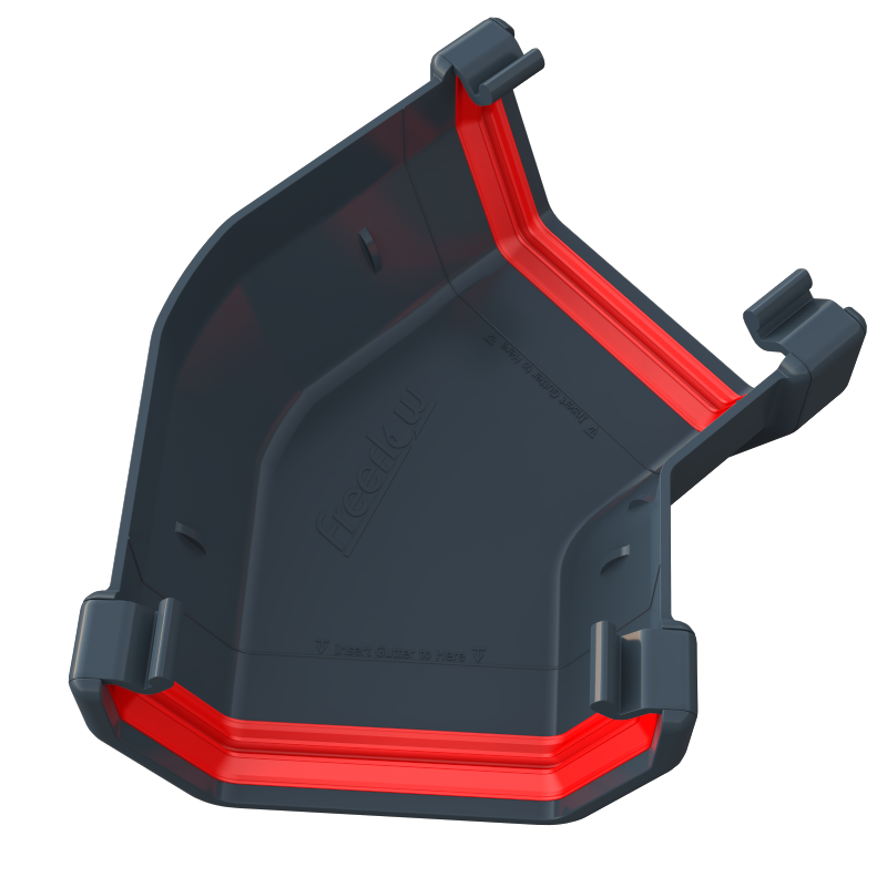 FreeFlow 114mm Square Gutter 135° Angle (FRS604AG)