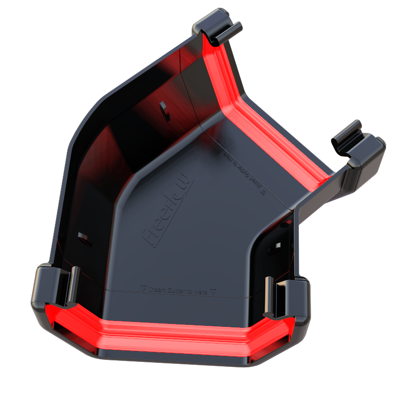 FreeFlow 114mm Square Gutter 135° Angle (FRS604BL)