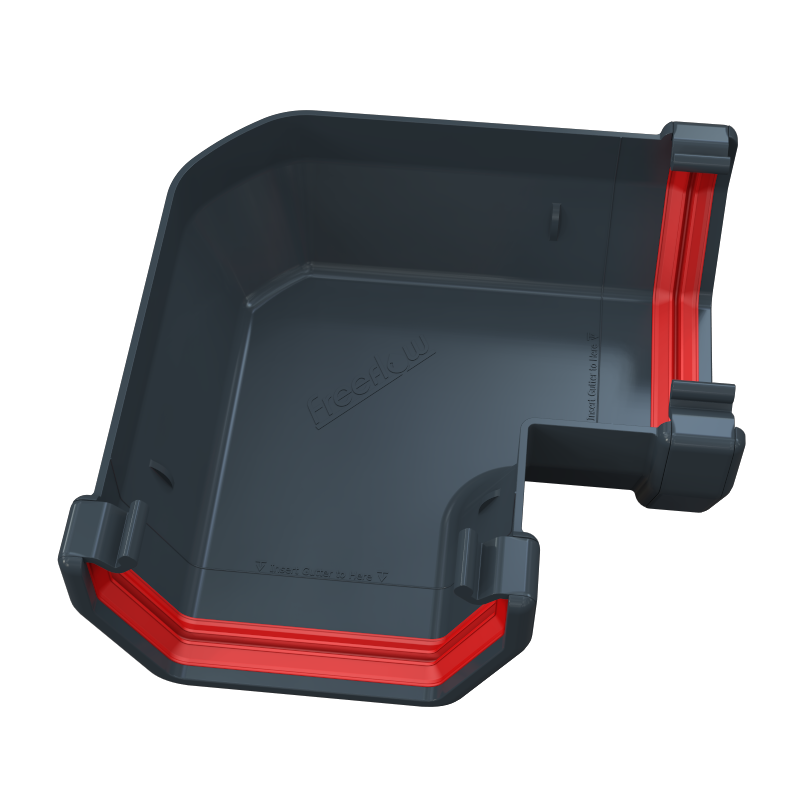 FreeFlow 114mm Square Gutter 90° Angle (FRS603AG)