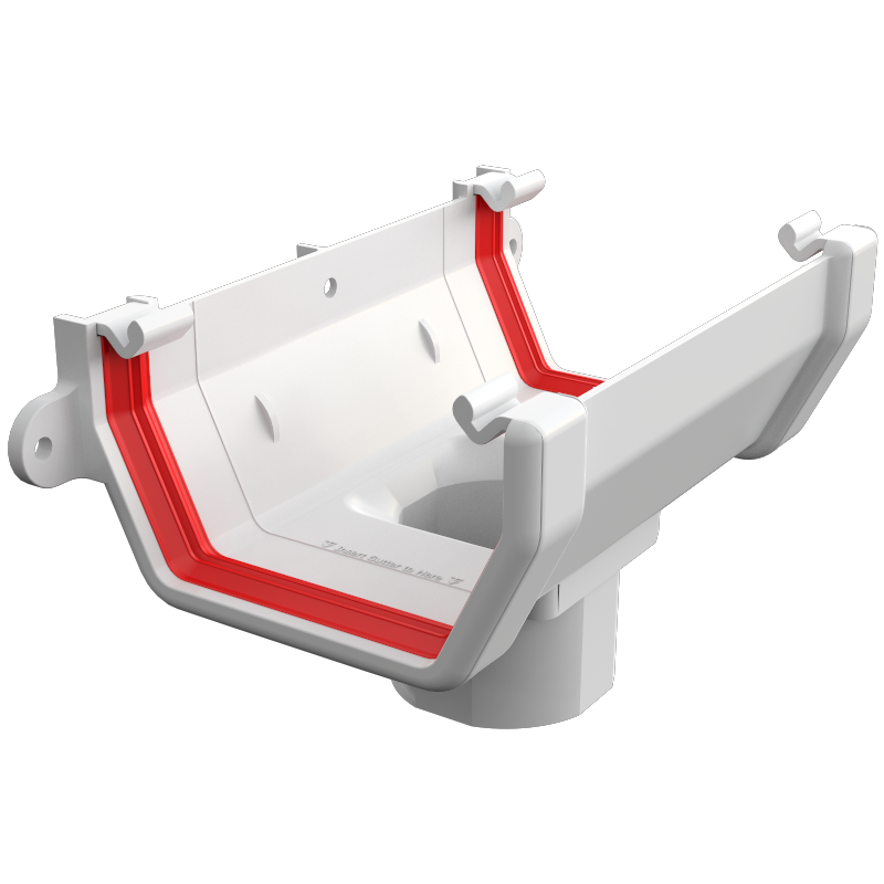 FreeFlow 114mm Square Gutter Running Outlet (FRS605)