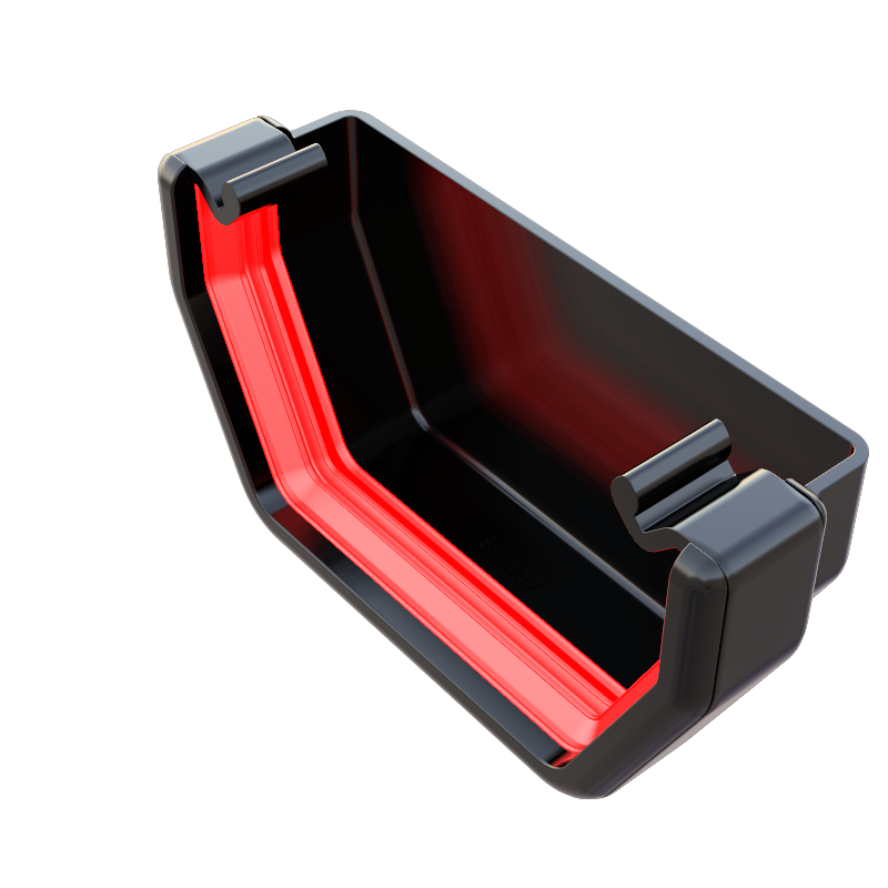 FreeFlow 114mm Square Gutter Stopend External (FRS607BL)