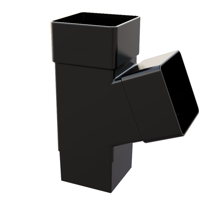FreeFlow 65mm Square Downpipe 112° Branch (FRS529BL)