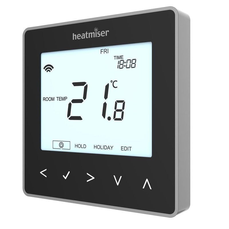Heatmiser Neo Stat 12V V2 Programmable Thermostat - Black