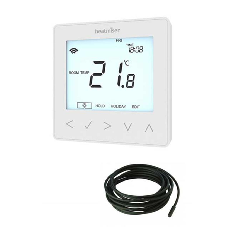 Heatmiser Neo Stat E V2 Electric Floor Heating Thermostat - Glacier White