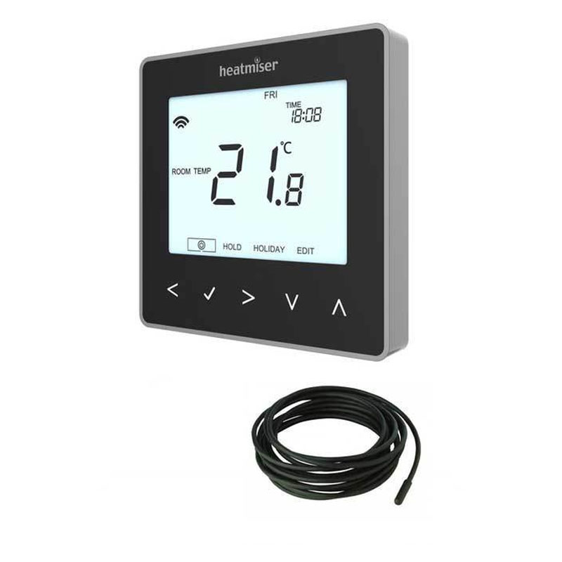 Heatmiser Neo Stat E V2 Electric Floor Heating Thermostat - Sapphire Black
