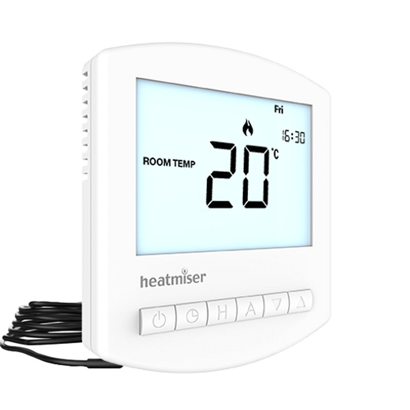 Heatmiser Slimline E V3 Programmable Thermostat - White