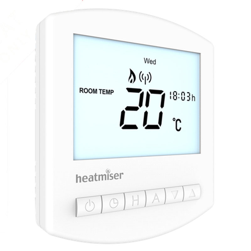 Heatmiser Slimline RF V3 Wireless Thermostat - White