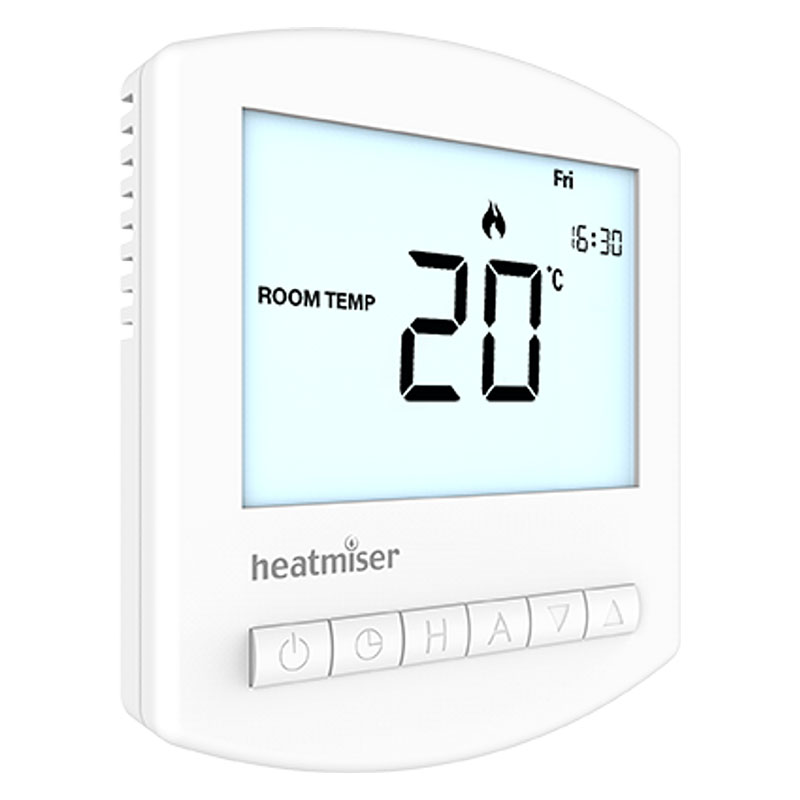 Heatmiser Slimline V4 Programmable Thermostat - White