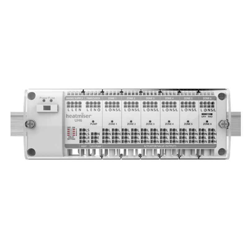 Heatmiser UH6 6 Zone Compact 230V Wiring Centre