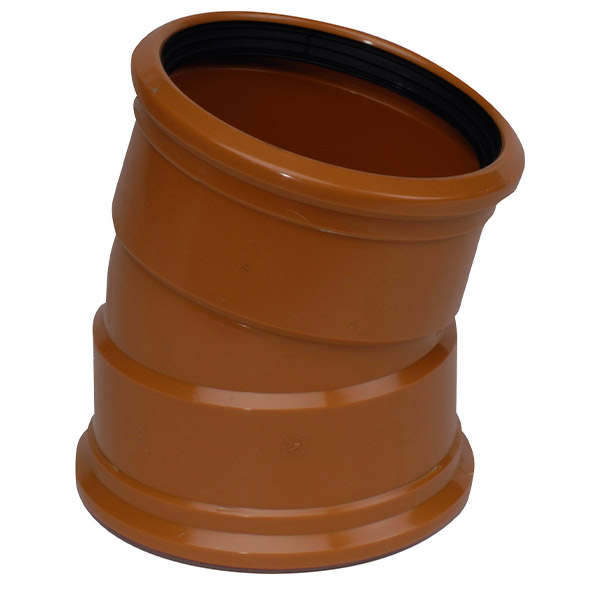Pipelife Underground 15° Double Socket Bend 160mm (UG6D567)