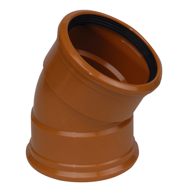 Pipelife Underground 45° Double Socket Bend 160mm (UG6D563)