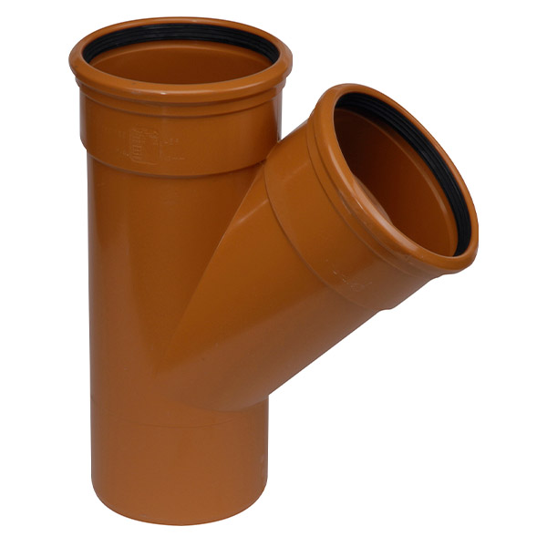 Pipelife Underground 45° Double Socket Branch 160mm (UG6D210)