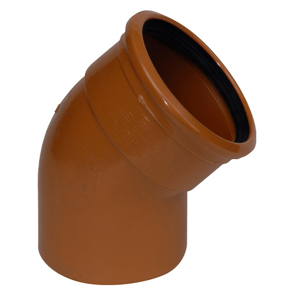 Pipelife Underground 45° Single Socket Bend 160mm (UG6D163)