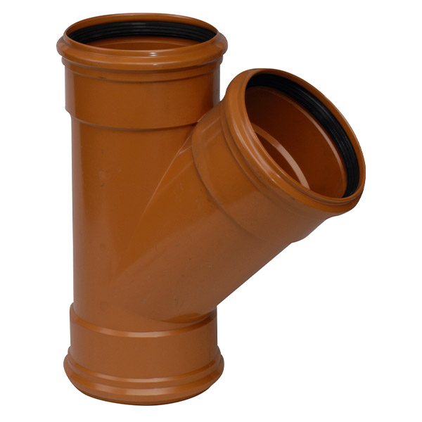 Pipelife Underground 45° Triple Socket Branch 160mm (UG6D211)