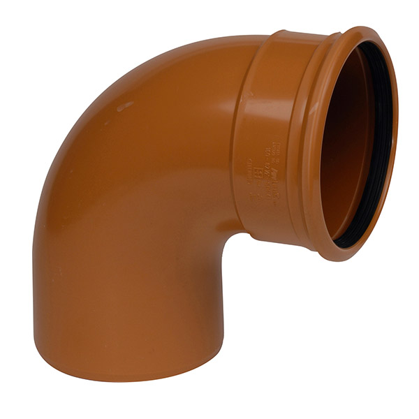Pipelife Underground 87.5° Single Socket Bend 160mm (UG6D161)