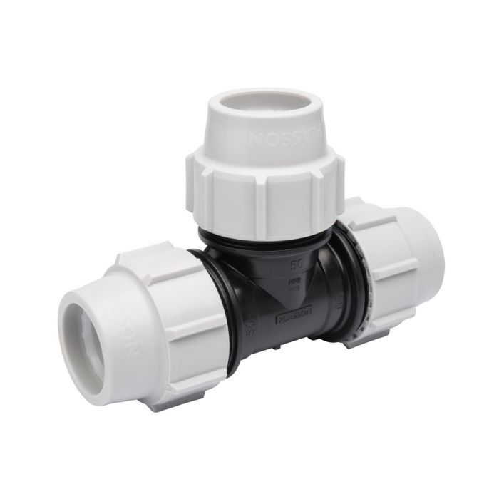 Plasson 90 Degree Equal Tee - 63mm  x 63mm  x 63mm