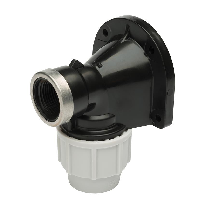 Plasson Wall Plate Elbow (PP) 25mm x 3/4"