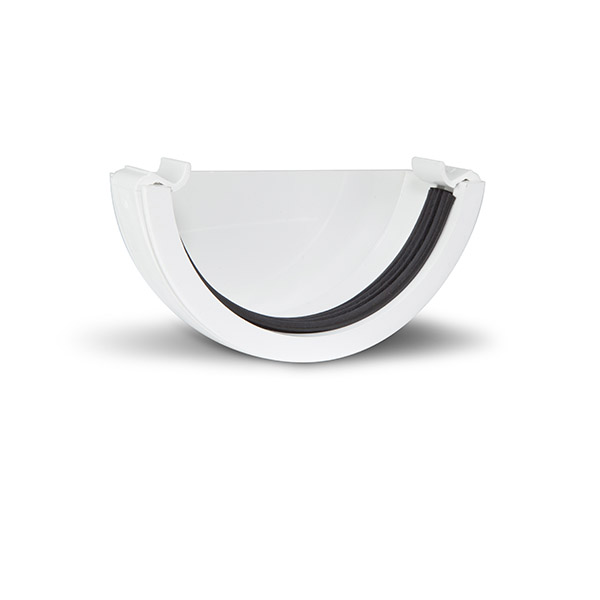 Polypipe 112mm Half Round Gutter Stop End External (RR107)