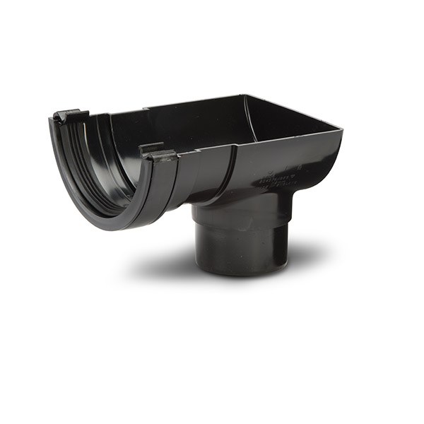 Polypipe 112mm Half Round Stop End Outlet (RR106)