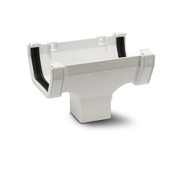 Polypipe 112mm Square Gutter Running Outlet (RS205) image 2