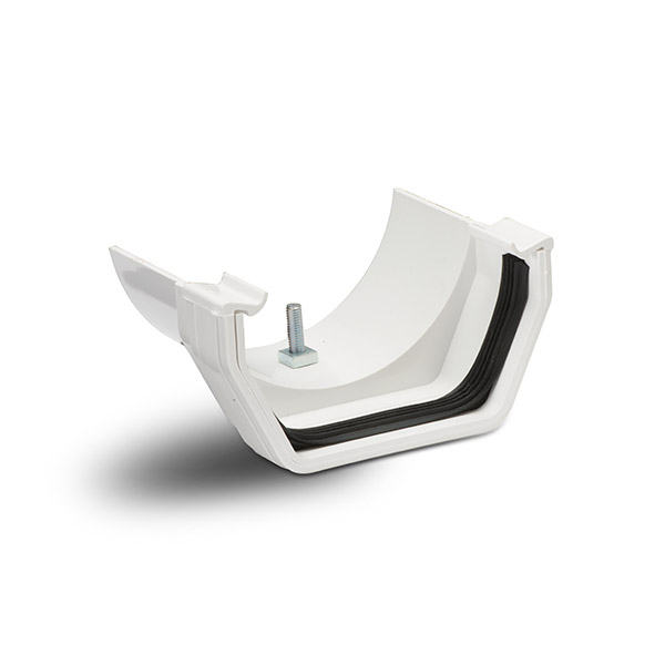 Polypipe 112mm Square To Half Round Gutter Adaptor (RS216) image 2