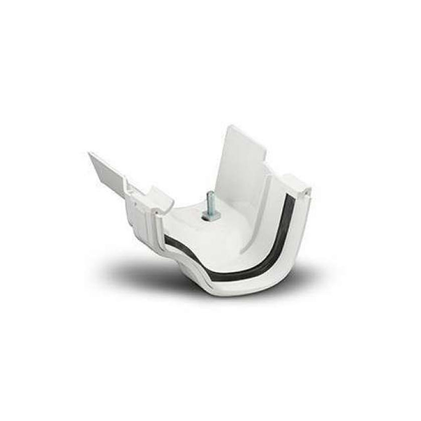 Polypipe 130mm Ogee Gutter Connector To Cast Iron Style Ogee Right Hand (ROG19W)