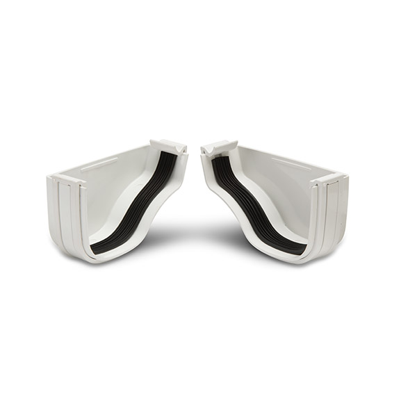 Polypipe 130mm Ogee Gutter Stop End External Left Hand (ROG07W)