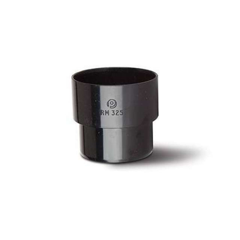 Polypipe 50mm Round Downpipe Connector Black (RM325B)