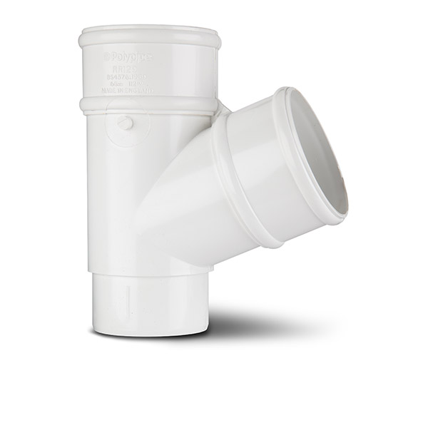 Polypipe 68mm X 112.5° Round Downpipe Branch image 2