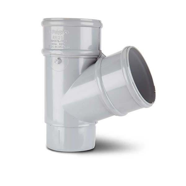 Polypipe 68mm X 112.5° Round Downpipe Branch (RR129)