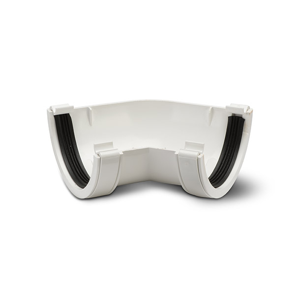 Polypipe 75mm X 90° Half Round Gutter Angle (RM303W)