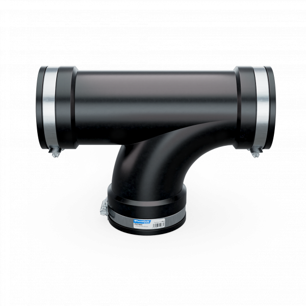 Fernco PlumbQwik PVC Flexible Tee 80-89mm (3in) (FSPQT085)