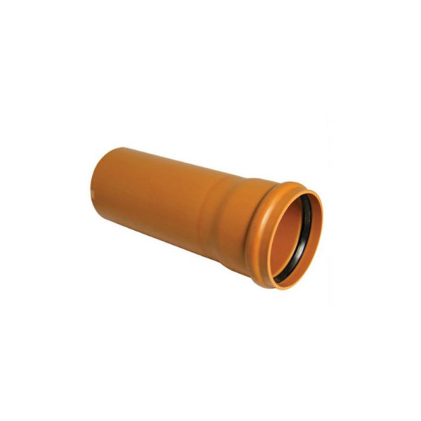 Plumin 110mm Underground Drainage Pipe - Single-Socket - 6m