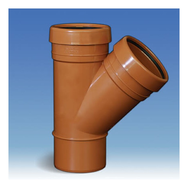 Plumin 110mm 45° Branch - Double Socket