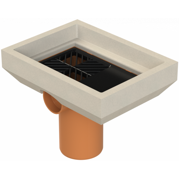 Polypipe Rect Hopper Anti Splash 4in/110mm (UG428AST)
