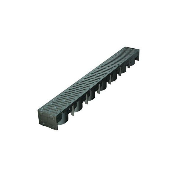Polypipe Channel Drain C/w Plst Grat 1M 1/96 (MCD1000)