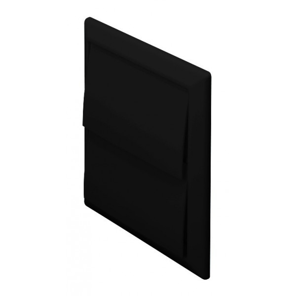 Domus 100mm Gravity Outlet With Flaps Round - Black (DV44900BK)