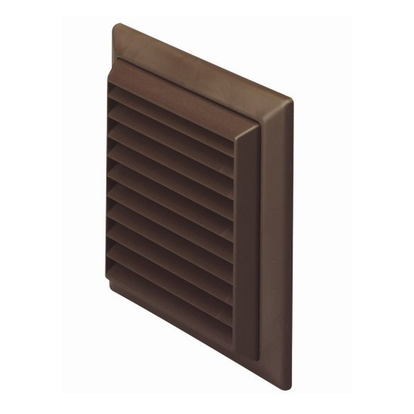 Domus 100mm Rigid Duct Outlet Louvered Grille - Brown (DV4904B)