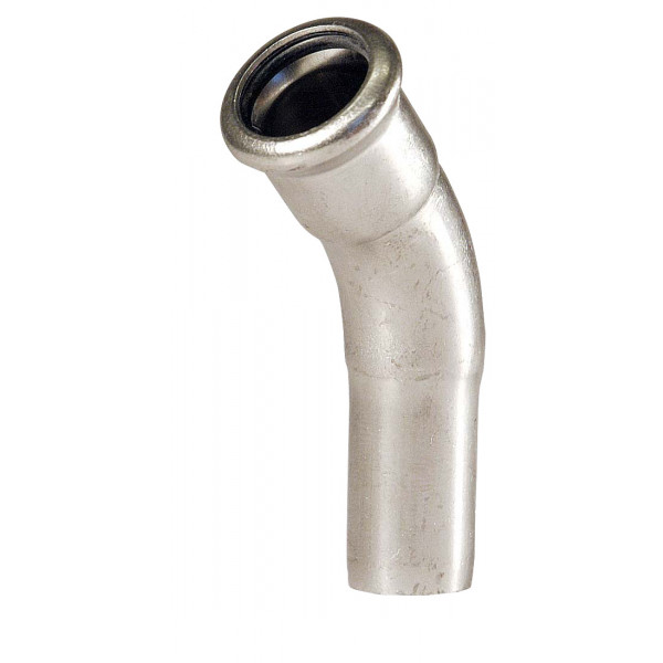 Watergas Stainless Steel 316 Press - Spigot Bend 45° - 35mm