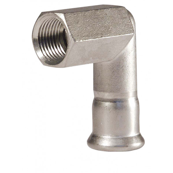 Watergas Stainless Steel 316 Press - Bend 90° Female - 15 X 3/8"
