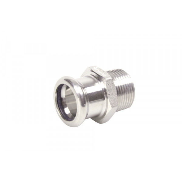 Watergas Stainless Steel 316 Press - Male Adapter - 22 X 3/4”
