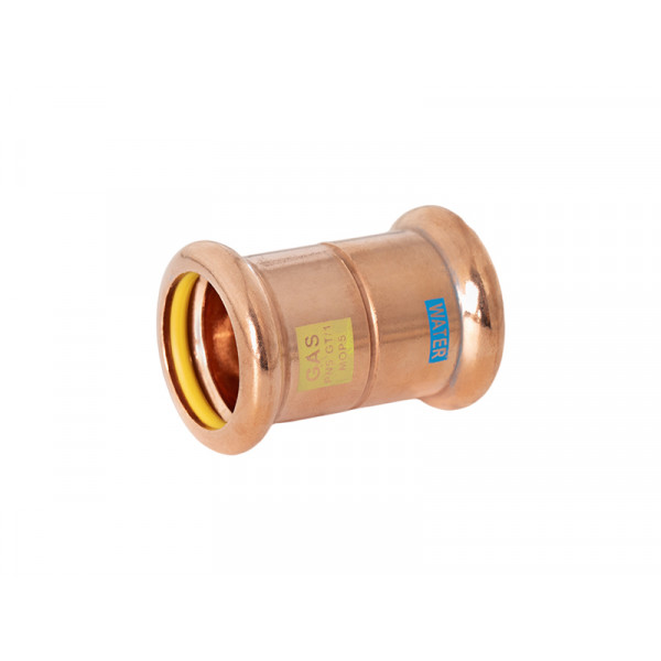 Watergas Copper Press - Straight Coupler - 22mm