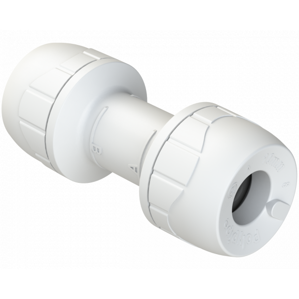 Polypipe Enhanced 10mm Polyplumb Coupler (PB010EW)